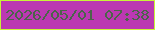 文字の大きさ：1、枠の色：c8f439、背景の色：bb38b2、文字の色：4b644a 無料ブログパーツのブログ時計