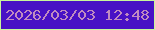 文字の大きさ：4、枠の色：c8f69b、背景の色：4811c5、文字の色：c08bc0 無料ブログパーツのブログ時計