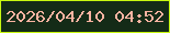 文字の大きさ：2、枠の色：c8f810、背景の色：142b17、文字の色：fdb4a2 無料ブログパーツのブログ時計