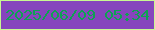 文字の大きさ：2、枠の色：c8f892、背景の色：8645bd、文字の色：0ea253 無料ブログパーツのブログ時計