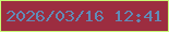 文字の大きさ：2、枠の色：c8fa75、背景の色：9c2d40、文字の色：618bb6 無料ブログパーツのブログ時計