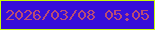 文字の大きさ：5、枠の色：c8fe07、背景の色：370eda、文字の色：b94c74 無料ブログパーツのブログ時計