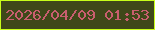 文字の大きさ：1、枠の色：c8fe1a、背景の色：3f4819、文字の色：c95e6f 無料ブログパーツのブログ時計