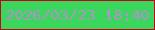文字の大きさ：1、枠の色：c90120、背景の色：3ad75c、文字の色：b192c8 無料ブログパーツのブログ時計