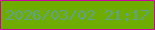 文字の大きさ：2、枠の色：c905a0、背景の色：6eac00、文字の色：5fa190 無料ブログパーツのブログ時計