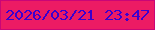 文字の大きさ：4、枠の色：c90677、背景の色：ec1b64、文字の色：3b00ce 無料ブログパーツのブログ時計