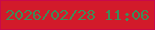 文字の大きさ：4、枠の色：c9094b、背景の色：d21a2a、文字の色：3f8b57 無料ブログパーツのブログ時計
