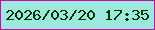 文字の大きさ：2、枠の色：c90aa4、背景の色：9ceadd、文字の色：003201 無料ブログパーツのブログ時計