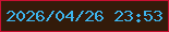 文字の大きさ：4、枠の色：c91032、背景の色：331b0a、文字の色：3db5ed 無料ブログパーツのブログ時計