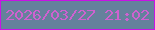文字の大きさ：5、枠の色：c912e5、背景の色：65819c、文字の色：ce61d0 無料ブログパーツのブログ時計