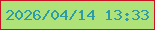 文字の大きさ：5、枠の色：c91324、背景の色：b0e27a、文字の色：2d9ba8 無料ブログパーツのブログ時計