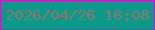 文字の大きさ：2、枠の色：c919c6、背景の色：0b9989、文字の色：8e756f 無料ブログパーツのブログ時計