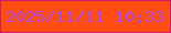 文字の大きさ：4、枠の色：c91b73、背景の色：fe4d0f、文字の色：af47de 無料ブログパーツのブログ時計