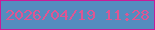 文字の大きさ：4、枠の色：c91b98、背景の色：558cbf、文字の色：de5693 無料ブログパーツのブログ時計