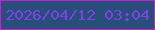 文字の大きさ：1、枠の色：c91dd2、背景の色：284e7c、文字の色：8340e6 無料ブログパーツのブログ時計