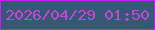 文字の大きさ：2、枠の色：c91df8、背景の色：345875、文字の色：c545d4 無料ブログパーツのブログ時計