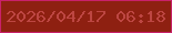 文字の大きさ：5、枠の色：c9216a、背景の色：8e2011、文字の色：bd4642 無料ブログパーツのブログ時計