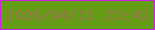 文字の大きさ：5、枠の色：c922e0、背景の色：659d17、文字の色：99734c 無料ブログパーツのブログ時計