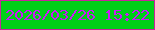 文字の大きさ：5、枠の色：c9249d、背景の色：01d018、文字の色：cb19f6 無料ブログパーツのブログ時計