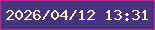 文字の大きさ：2、枠の色：c9258f、背景の色：49337e、文字の色：f2fbc1 無料ブログパーツのブログ時計