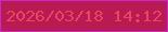 文字の大きさ：2、枠の色：c926cf、背景の色：b71b51、文字の色：ea455f 無料ブログパーツのブログ時計
