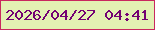 文字の大きさ：2、枠の色：c9285f、背景の色：e3f1b3、文字の色：730273 無料ブログパーツのブログ時計