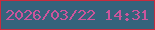 文字の大きさ：4、枠の色：c92b3d、背景の色：35637c、文字の色：cb559c 無料ブログパーツのブログ時計
