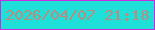 文字の大きさ：1、枠の色：c92bdd、背景の色：1fe0d8、文字の色：c0897d 無料ブログパーツのブログ時計
