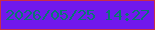 文字の大きさ：5、枠の色：c92d4a、背景の色：7118ed、文字の色：0a7673 無料ブログパーツのブログ時計