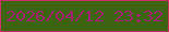 文字の大きさ：4、枠の色：c93065、背景の色：3c6411、文字の色：a12669 無料ブログパーツのブログ時計