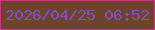 文字の大きさ：2、枠の色：c93781、背景の色：6f422d、文字の色：7c51c0 無料ブログパーツのブログ時計