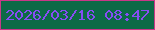 文字の大きさ：4、枠の色：c93788、背景の色：0c6a46、文字の色：874df4 無料ブログパーツのブログ時計