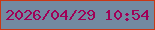 文字の大きさ：5、枠の色：c93815、背景の色：728aa1、文字の色：a00057 無料ブログパーツのブログ時計