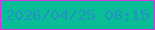 文字の大きさ：3、枠の色：c93adf、背景の色：09bd97、文字の色：2192c2 無料ブログパーツのブログ時計