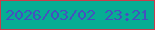 文字の大きさ：4、枠の色：c93d4b、背景の色：07ad94、文字の色：4550bf 無料ブログパーツのブログ時計