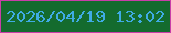 文字の大きさ：4、枠の色：c93ea8、背景の色：146b2e、文字の色：3fabe4 無料ブログパーツのブログ時計