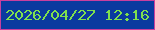 文字の大きさ：3、枠の色：c93f9e、背景の色：0a3a9f、文字の色：7fe04e 無料ブログパーツのブログ時計