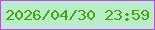 文字の大きさ：2、枠の色：c944f8、背景の色：b9edc9、文字の色：43a602 無料ブログパーツのブログ時計