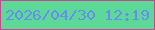 文字の大きさ：5、枠の色：c94690、背景の色：5cd996、文字の色：6a8bf3 無料ブログパーツのブログ時計