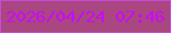 文字の大きさ：2、枠の色：c948dd、背景の色：aa4680、文字の色：c60cfa 無料ブログパーツのブログ時計