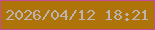 文字の大きさ：4、枠の色：c94b97、背景の色：ae7309、文字の色：bcb3b1 無料ブログパーツのブログ時計