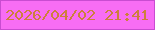 文字の大きさ：1、枠の色：c94cd1、背景の色：f86df4、文字の色：cd7f3c 無料ブログパーツのブログ時計