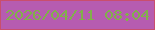文字の大きさ：3、枠の色：c94e6d、背景の色：b65cb0、文字の色：81b04a 無料ブログパーツのブログ時計
