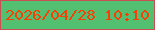 文字の大きさ：1、枠の色：c94f54、背景の色：53bf71、文字の色：f54108 無料ブログパーツのブログ時計
