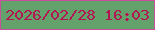 文字の大きさ：4、枠の色：c94f9c、背景の色：63a26a、文字の色：b21653 無料ブログパーツのブログ時計