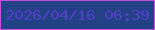 文字の大きさ：5、枠の色：c94fde、背景の色：224285、文字の色：553ecc 無料ブログパーツのブログ時計