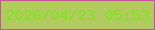 文字の大きさ：1、枠の色：c9529d、背景の色：b1cb5f、文字の色：80e423 無料ブログパーツのブログ時計