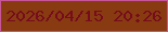 文字の大きさ：5、枠の色：c95599、背景の色：883a11、文字の色：760c1d 無料ブログパーツのブログ時計