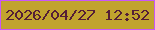 文字の大きさ：2、枠の色：c956f8、背景の色：c1a32e、文字の色：541e36 無料ブログパーツのブログ時計