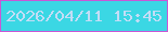 文字の大きさ：2、枠の色：c957d6、背景の色：3bd7e4、文字の色：c2ddf6 無料ブログパーツのブログ時計